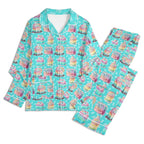 Women’s Birthday Pajamas – Pastel Cakes Cupcakes Print Lounge Set Women's Pajama Sets Slumberette