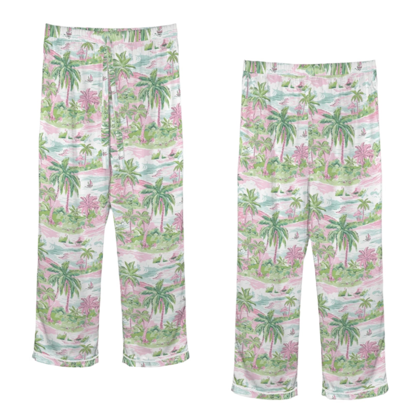 Women's Island Beach Style Silky Pajama Pants Set Women's Pajama Sets Slumberette™