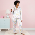Women’s Pastel Balloon Animals Dog Satin Pajama Pants Slumberette™