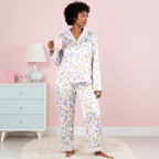 Women’s Pastel Balloon Animals Dog Satin Pajama Pants Slumberette™