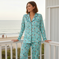 Women's Beachy Surfer Girls Summer Silky Pajama Pants Set Women's Pajama Sets Slumberette™