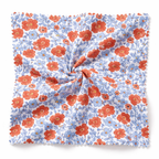 Women's Summer Pajamas - Red, White Blue Ditzy Floral