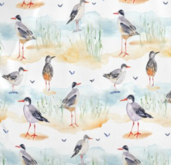 Women's Beach Sea Birds Silky Pajama Pants Set Women's Pajama Sets Slumberette™