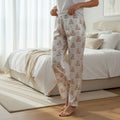 Women’s Silky Pajama Pants - Spring Easter Bunnies