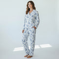Women's Jersey Knit Chinoiserie Easter Bunny Floral Pajamas