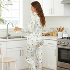 Women's Beach Sea Birds Silky Pajama Pants Set Women's Pajama Sets Slumberette™