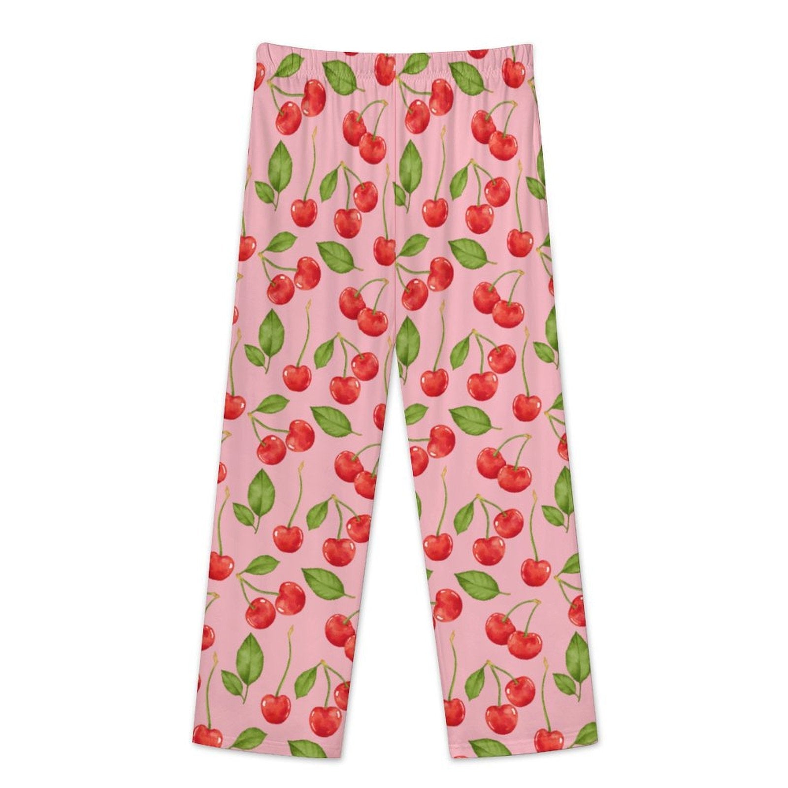 Women's Classic Pajama Set, Cherry Print Pajama Sets Slumberette