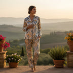 Women’s Satin Pajama Set – La Dolce Vita Italian Baroque