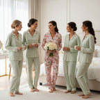 Women's Jersey Knit Light Green Gingham Pajamas