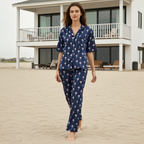 Women’s Silky Beach Pajama Pants, Palm Trees Womens Pajama Pants Slumberette™