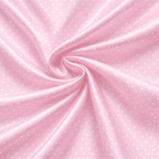 Women’s Satin Pajama Set – Pastel Pink Dots, Contrast Binding