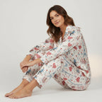 Women’s Satin Pajama Set – Lovers in Paris