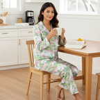 Women's Island Beach Style Silky Pajama Pants Set Women's Pajama Sets Slumberette™