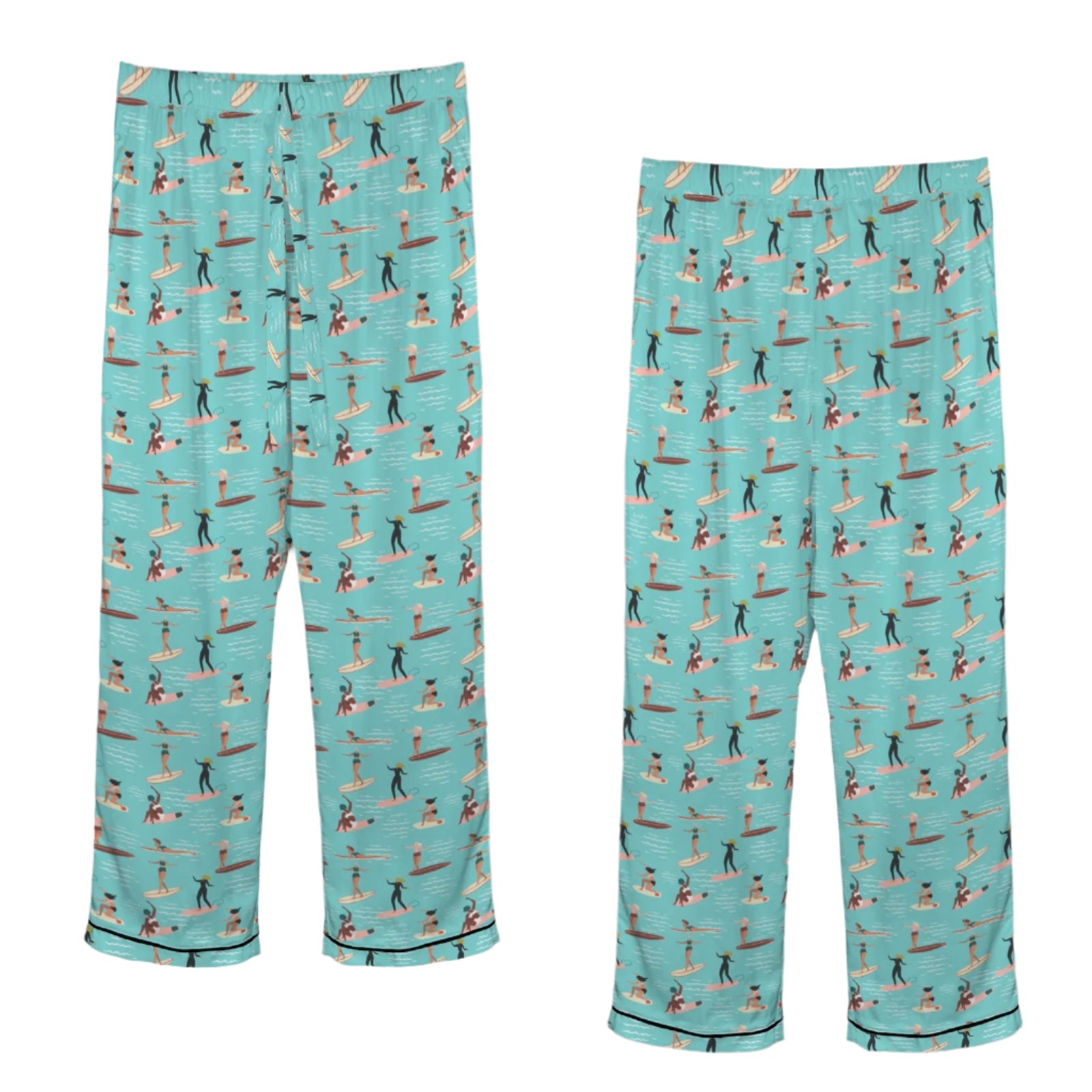 Women's Beachy Surfer Girls Summer Silky Pajama Pants Set Women's Pajama Sets Slumberette™