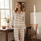 Women's Cute Country Western Pastel Jersey Knit Pajama Pants Set Women's Pajama Sets Slumberette™